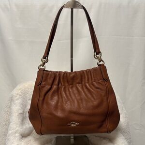 Coach Maya Tan Leather Shoulder Bag
